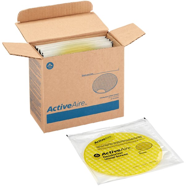 ActiveAire Urinal Screen, Sunscape Yellow, PK 12